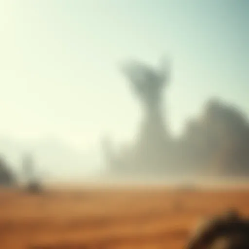 Exploring the Alien Landscape A cinematic view of an alien landscape