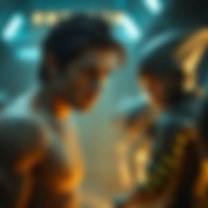 Character development scene highlighting emotional depth