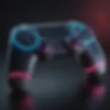 Abstract Neon Gaming Controller