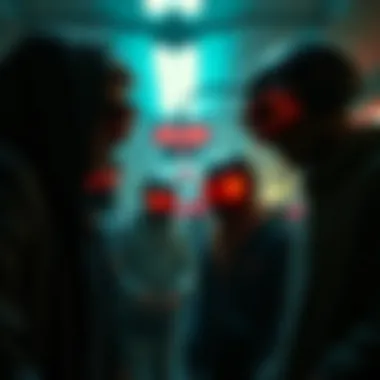 Iconic Scene from Squid Game A tense moment from Squid Game showcasing the iconic red light green light scene