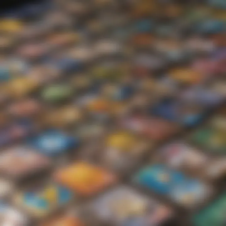 Historical context of Pokémon cards displayed in a collection