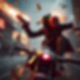 Dynamic gameplay scene from an action-packed title