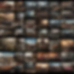 A collage of iconic scenes from acclaimed television series