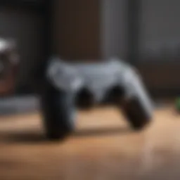 Sleek design of a modern gaming console