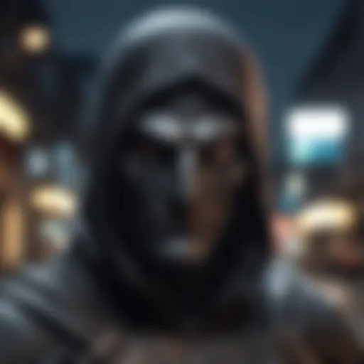 Brooding Masked Figure