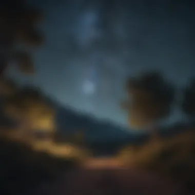 Tranquil night sky in a relaxing video game