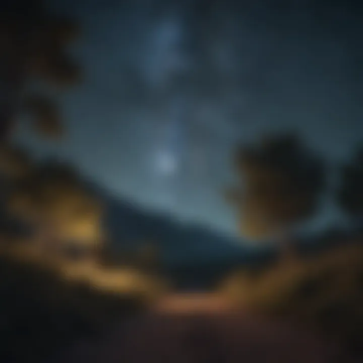 Tranquil night sky in a relaxing video game