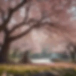 A serene cherry blossom tree in full bloom, symbolizing renewal and hope