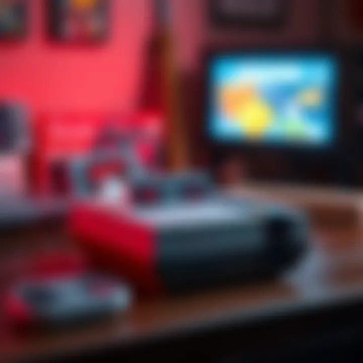 Nostalgic NES Console Nostalgic NES console with retro games