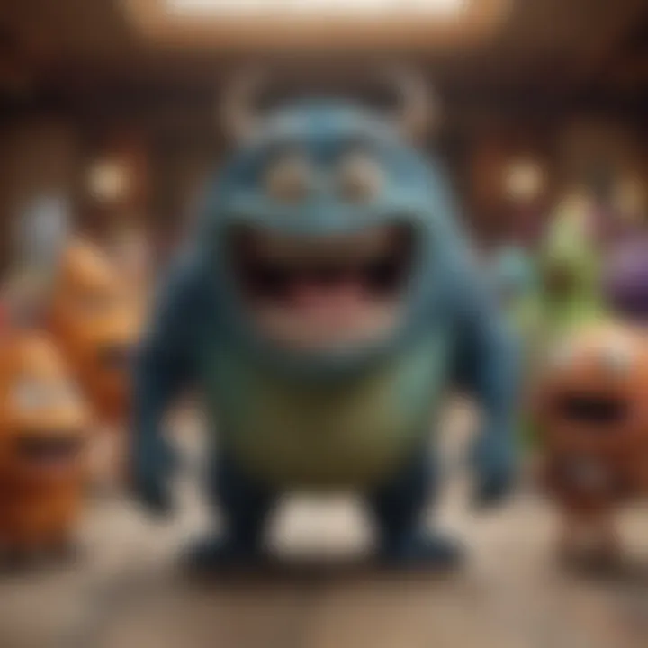 Colorful animated monsters gathering Alt