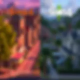 A vivid comparison of the iconic neighborhoods from The Sims 3 and The Sims 4