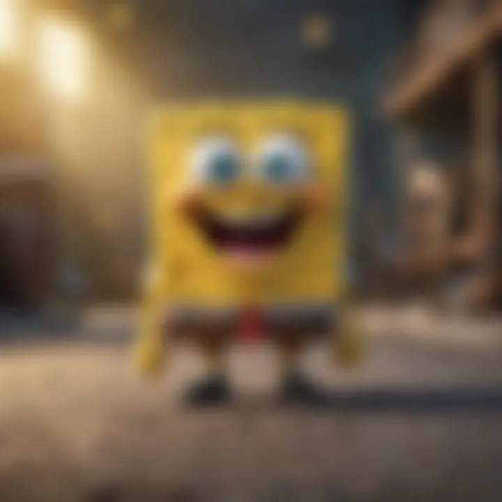 A memorable scene depicting the humor of Spongebob