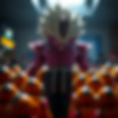 Cooler surrounded by his minions, displaying his leadership