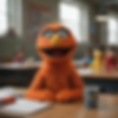 A classroom setting inspired by Sesame Street, demonstrating its influence on educational practices