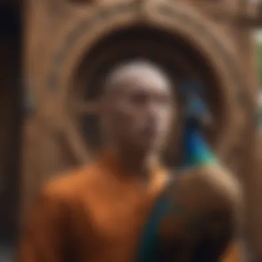 Cultural Interpretation of Monk and Peacock