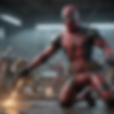 Deadpool's Unconventional Battles Deadpool in action against iconic Marvel characters