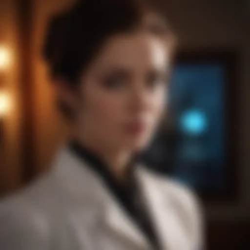 Mysterious silhouette of Doctor Sexye in twilight