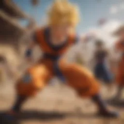 An epic battle scene from Dragon Ball Kakarot showcasing vibrant graphics and intense action.