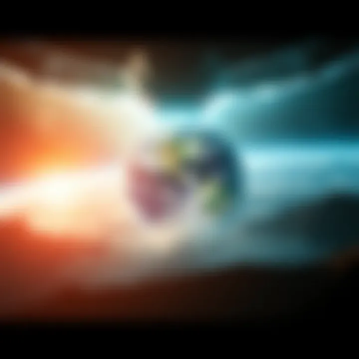 Earth Under Threat Scene showcasing the Earth and a looming threat