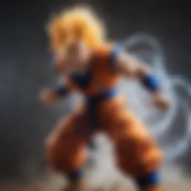 Dragon Ball Z Kai protagonist unleashing powerful energy