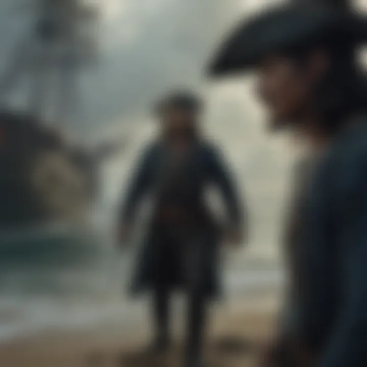 Dramatic encounter between Captain Barbossa and Will Turner