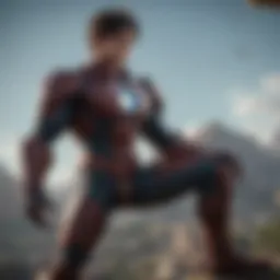 Dramatic Hero Pose in MHA Movie