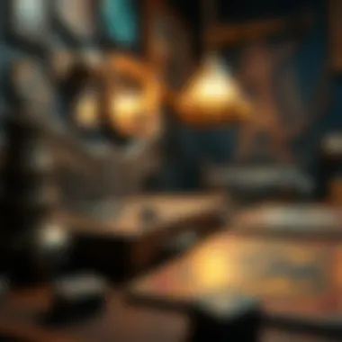 A close-up of thematic puzzles and challenges in a D&D escape room