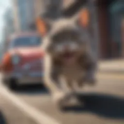 Dynamic of Tom and Jerry in a Chase Scene