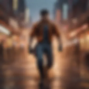 Action-Packed Scene Intricate design of characters in action-packed scene