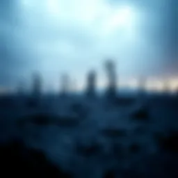 A desolate landscape showcasing the aftermath of a catastrophic event