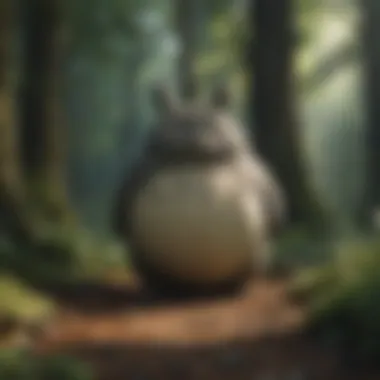 Enigmatic Forest Scene Enigmatic Forest Scene Totoro Poster
