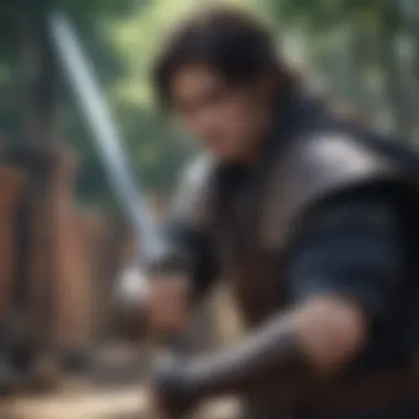 Mysterious Swordsman Wielding a Blade Enigmatic Swordsman