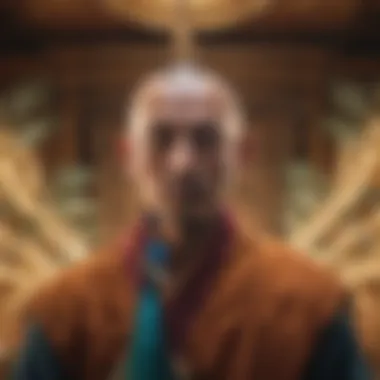 Enlightened Monk on Majestic Peacock