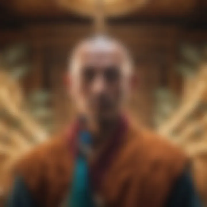 Enlightened Monk on Majestic Peacock