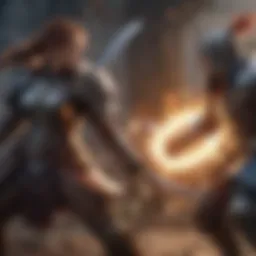 Epic JRPG Characters Clash in Battle