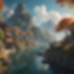 A captivating scene from a fantasy anime showcasing vibrant landscapes and mystical creatures.