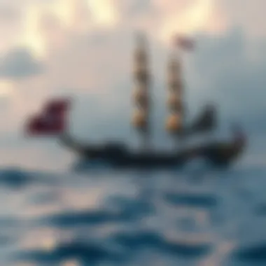 Thematic representation of adventure and freedom embodied by the Xebec ship