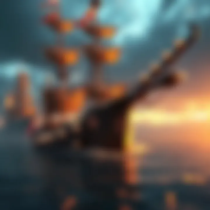 Detailed illustration of the Xebec ship showcasing its unique design and features