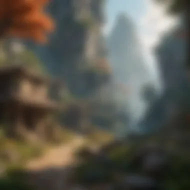 Immersive Fantasy Worlds An immersive fantasy world filled with stunning landscapes and detailed environments found in MMORPGs.