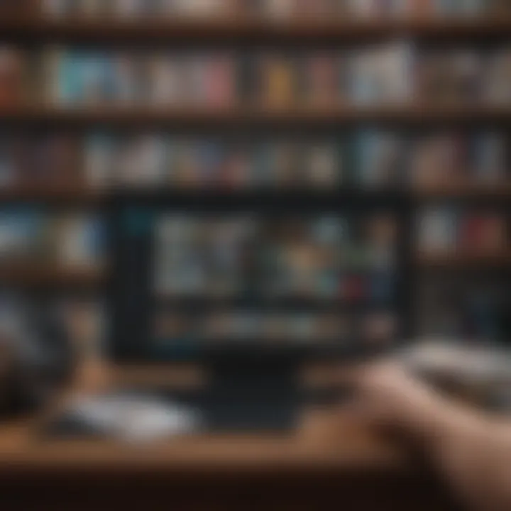 A user browsing through Amazon Prime Video's extensive catalog