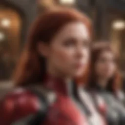 Engaging interface of the Avengers Academy app showcasing characters and storyline.