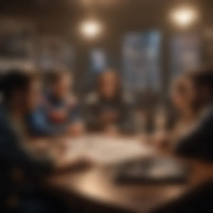 A vibrant team brainstorming session focused on marketing strategies.