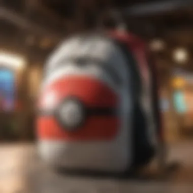 Colorful Pokeball backpack showcased