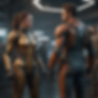 Gaming Interactions: The Power of Crossovers A gaming screenshot displaying characters from various games interacting within a shared storyline.