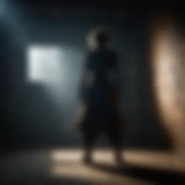 Shadows of Intrigue A mysterious figure shrouded in darkness