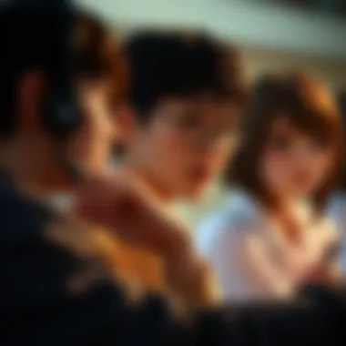 A representation of voice actors lending their talents to dubbed anime