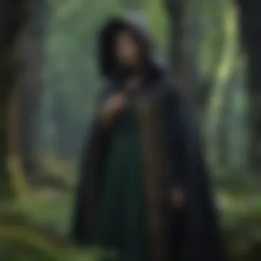 Mysterious Witch's Cloak in Enchanted Forest