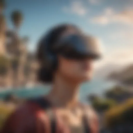 A breathtaking landscape from a virtual reality game showcasing vivid colors and intricate details