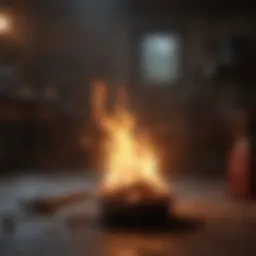 A haunting visual representation of the Firestarter theme.