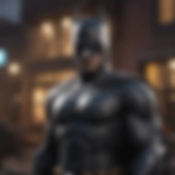 Artistic representation of Batman with Fortnite aesthetics